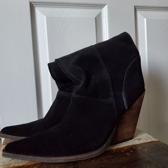 Jeffrey Campbell Free People Black Suede Knee-High Boots Womens 9.5 - Picture 11 of 15